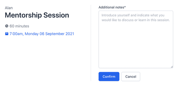 Booking Modal Confirm
